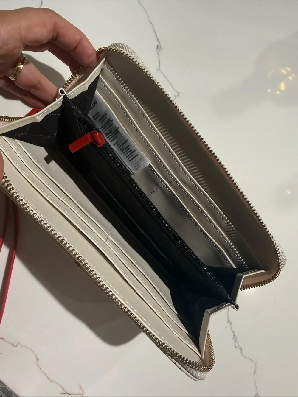ALDO Cherry Print Zip AroundALDO Cherry Print Zip Around Wallet with Wrist Strap
